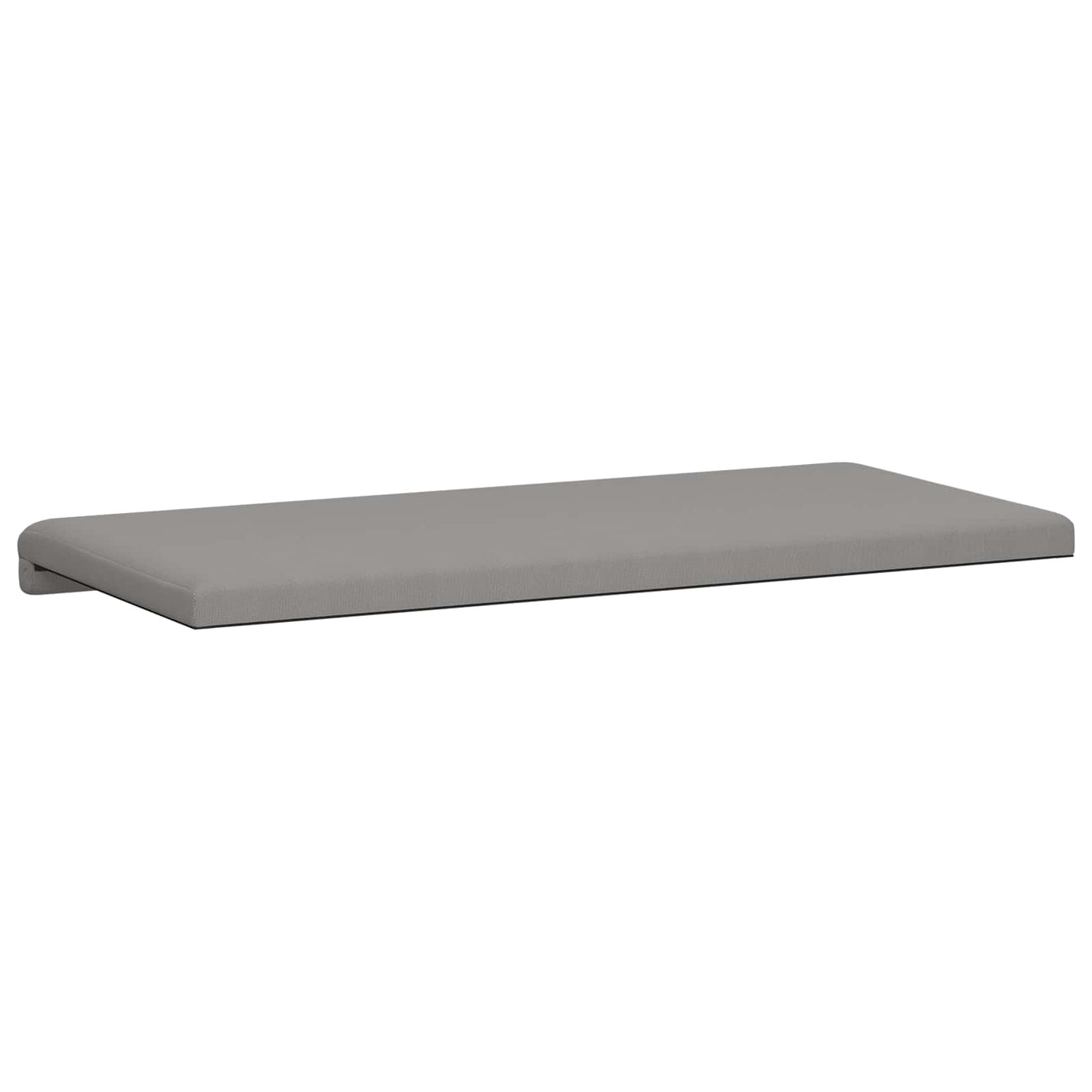 Bench Cushion Textured Velvet Dark Grey Depth 35 cm