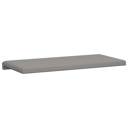 Bench Cushion Textured Velvet Dark Grey Depth 35 cm