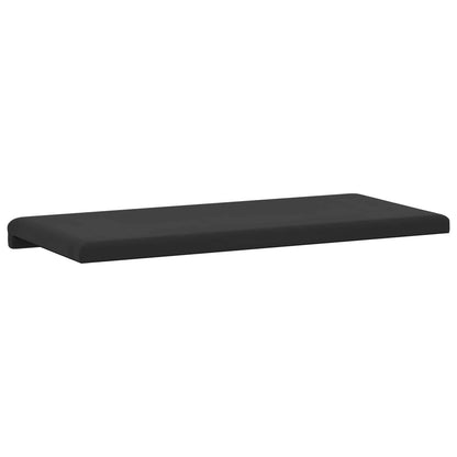 Bench Cushion Textured Velvet Black Depth 35 cm