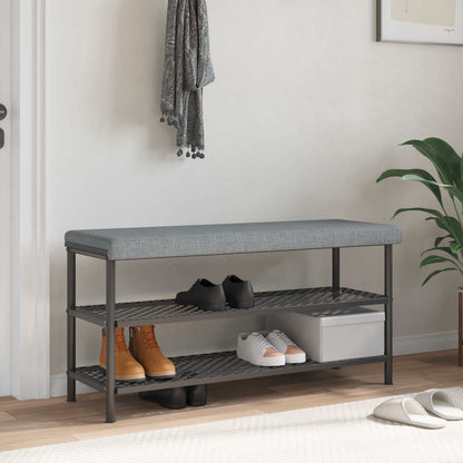 Bench Cushion Fabric Light Grey Depth 35 cm