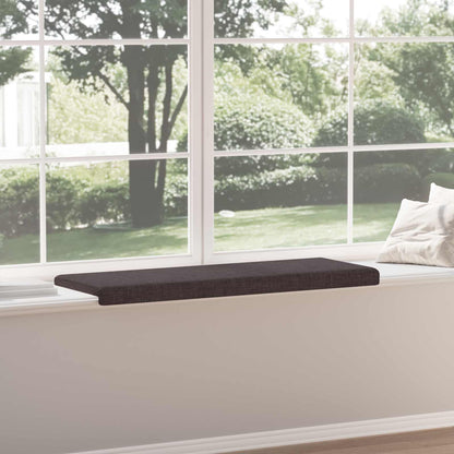 Bench Cushion Fabric Dark Brown Depth 35 cm