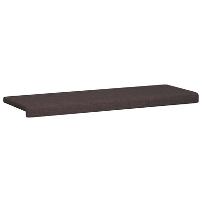 Bench Cushion Fabric Dark Brown Depth 35 cm