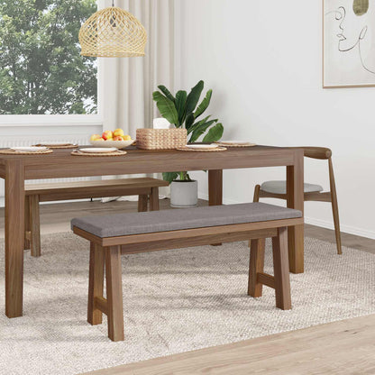 Bench Cushion Fabric Taupe Depth 35 cm