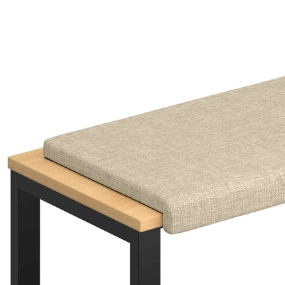 Bench Cushion Fabric Cream Depth 35 cm