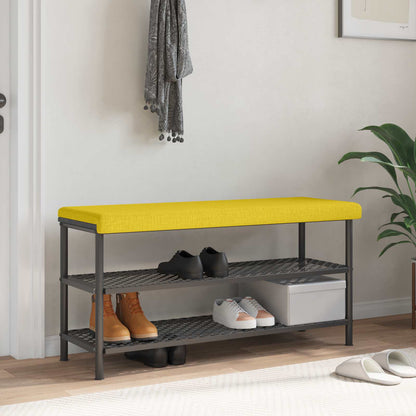 Bench Cushion Fabric Light Yellow Depth 35 cm