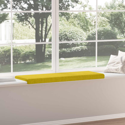 Bench Cushion Fabric Light Yellow Depth 35 cm