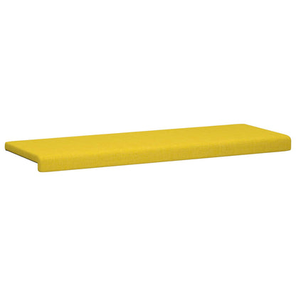 Bench Cushion Fabric Light Yellow Depth 35 cm