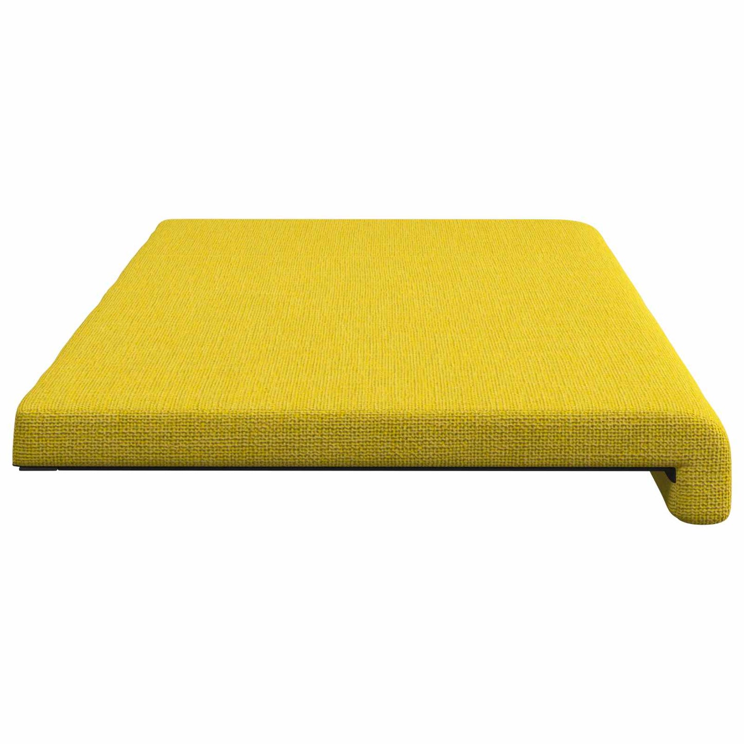 Bench Cushion Fabric Light Yellow Depth 35 cm