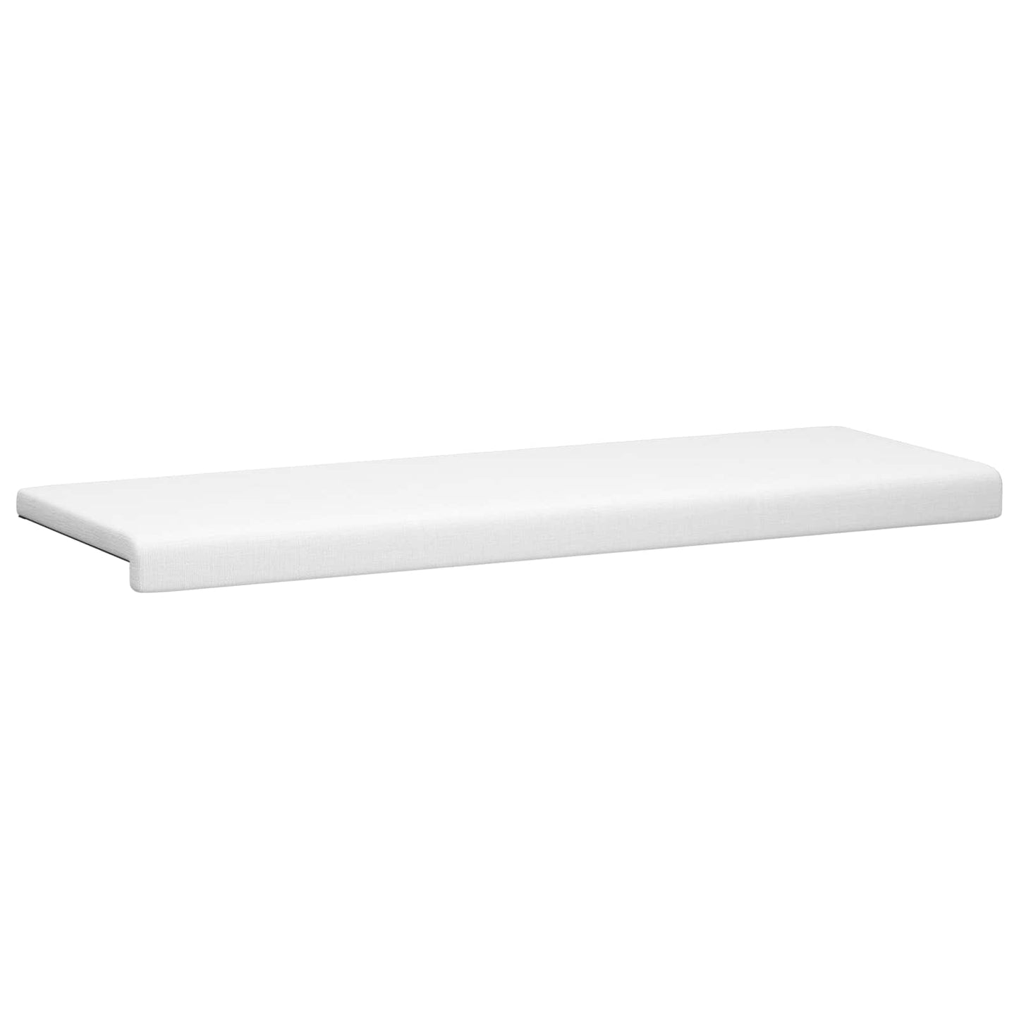 Bench Cushion Fabric White Depth 35 cm
