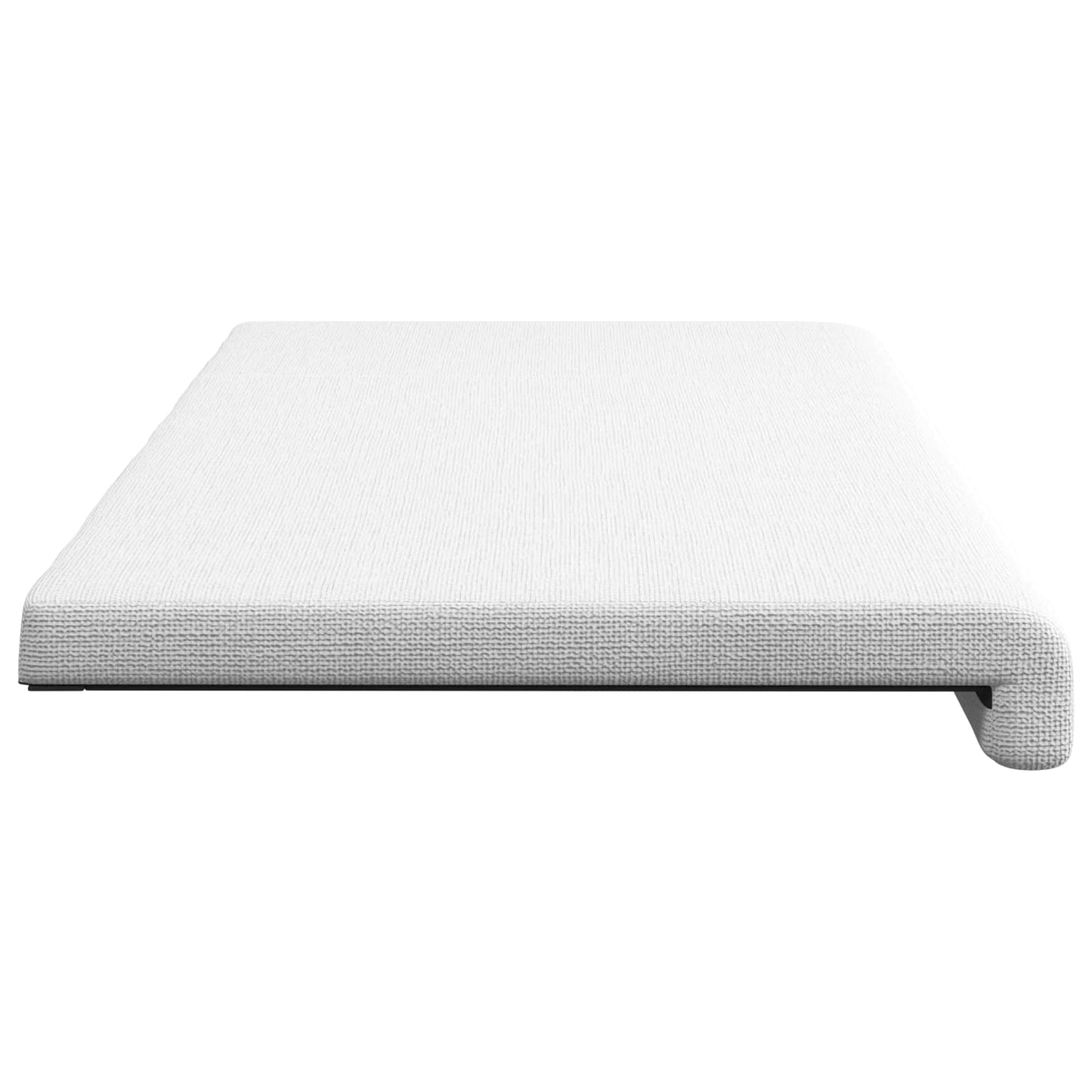 Bench Cushion Fabric White Depth 35 cm