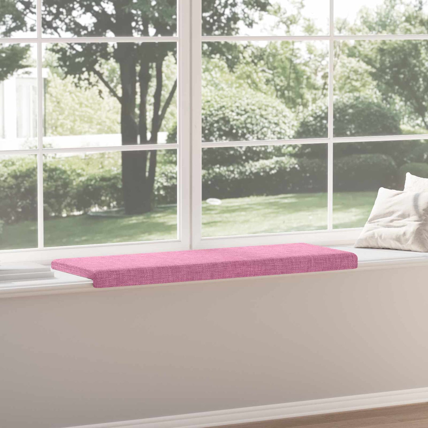 Bench Cushion Fabric Pink Depth 35 cm