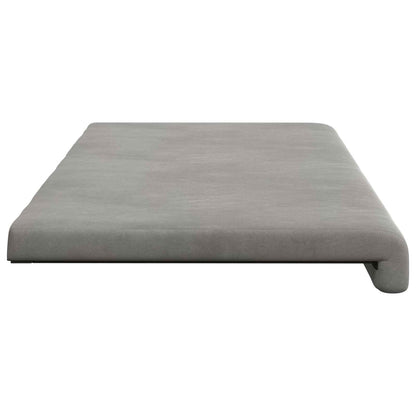 Bench Cushion Velvet Light Grey Depth 35 cm