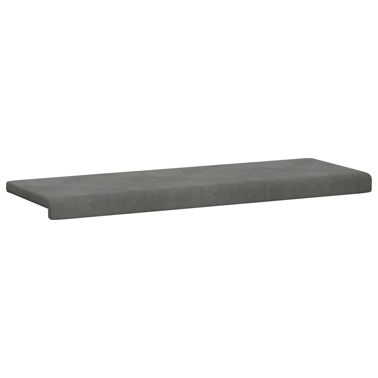 Bench Cushion Velvet Dark Grey Depth 35 cm