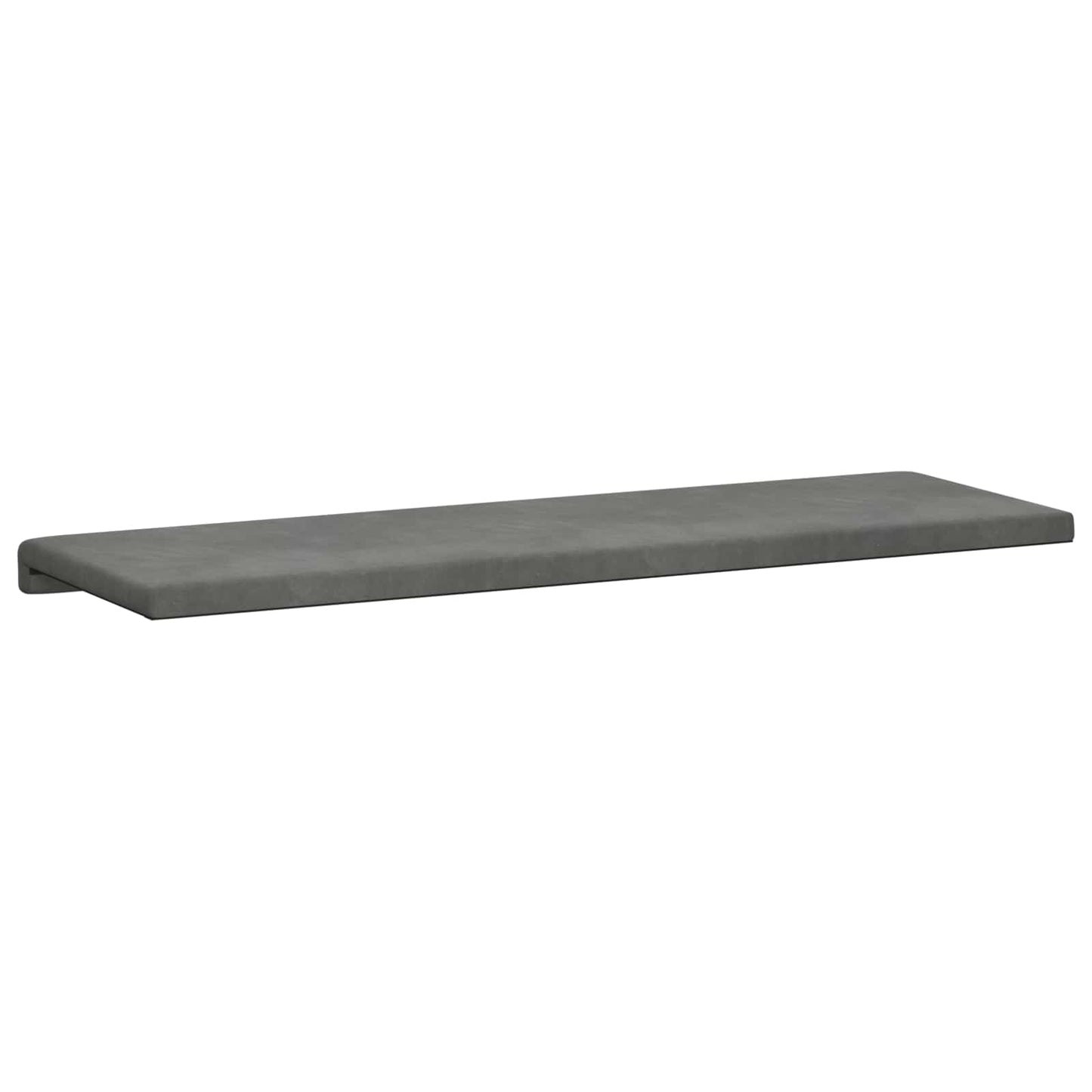 Bench Cushion Velvet Dark Grey Depth 35 cm