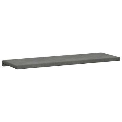 Bench Cushion Velvet Dark Grey Depth 35 cm
