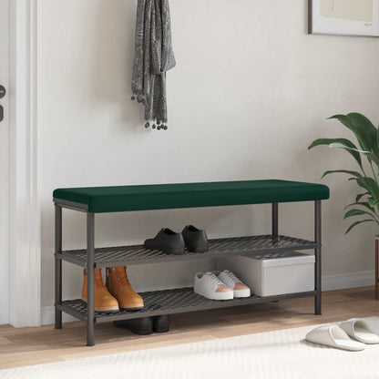 Bench Cushion Velvet Dark Green Depth 35 cm