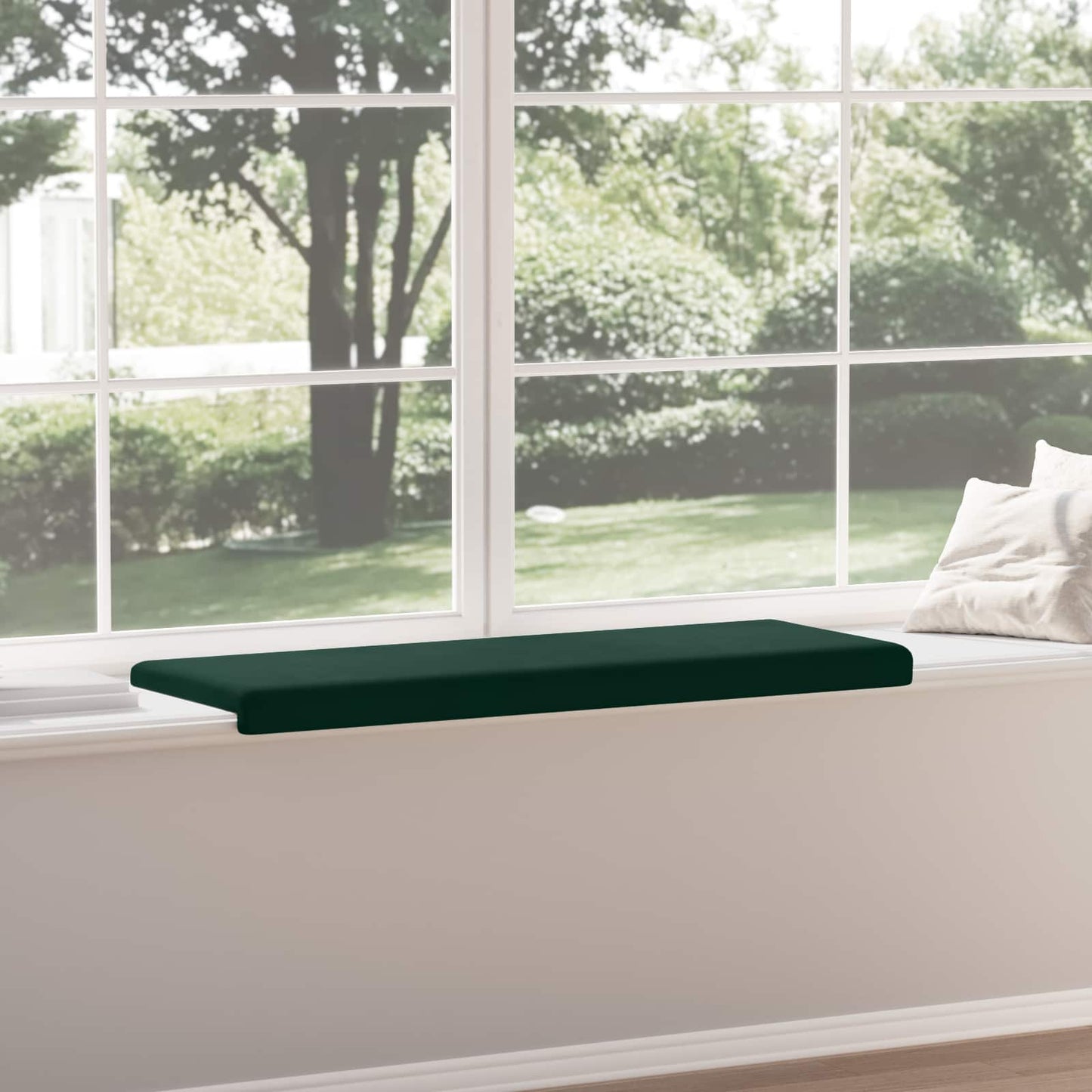Bench Cushion Velvet Dark Green Depth 35 cm