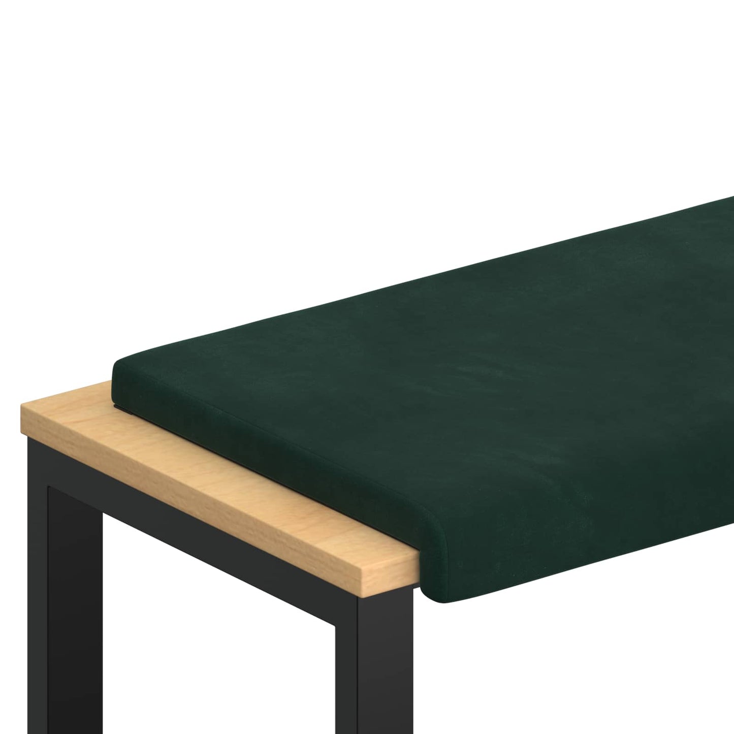 Bench Cushion Velvet Dark Green Depth 35 cm