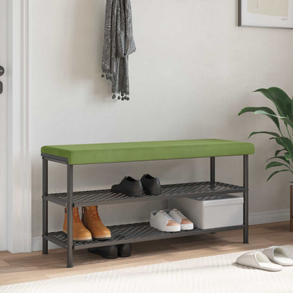Bench Cushion Velvet Light Green Depth 35 cm