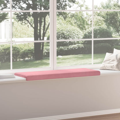 Bench Cushion Velvet Pink Depth 35 cm