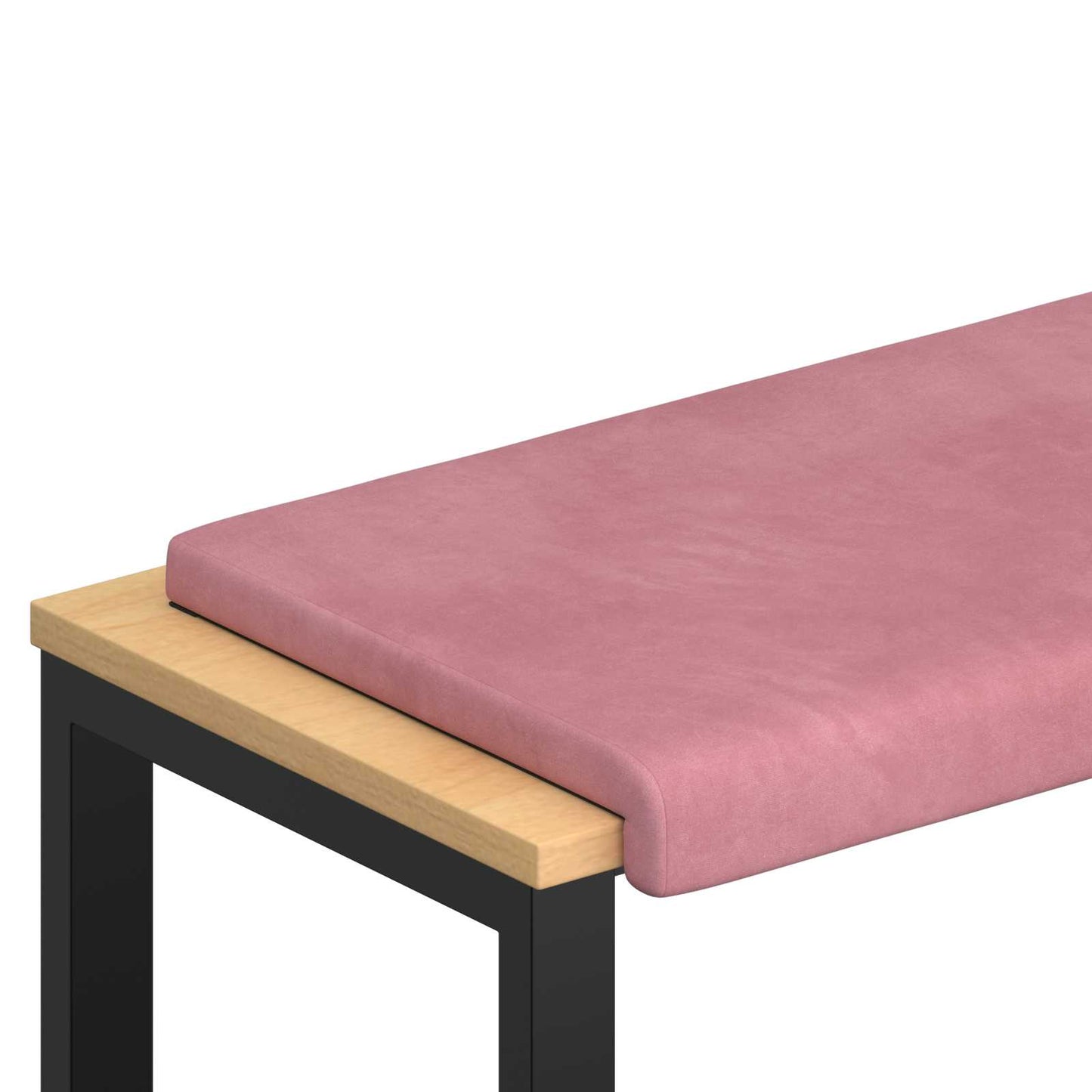 Bench Cushion Velvet Pink Depth 35 cm