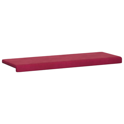 Bench Cushion Velvet Wine Red Depth 35 cm