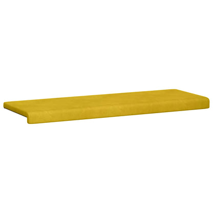 Bench Cushion Velvet Yellow Depth 35 cm