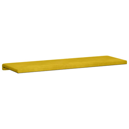Bench Cushion Velvet Yellow Depth 35 cm