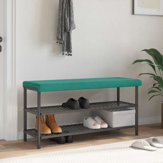 Bench Cushion Velvet Turquoise Depth 35 cm