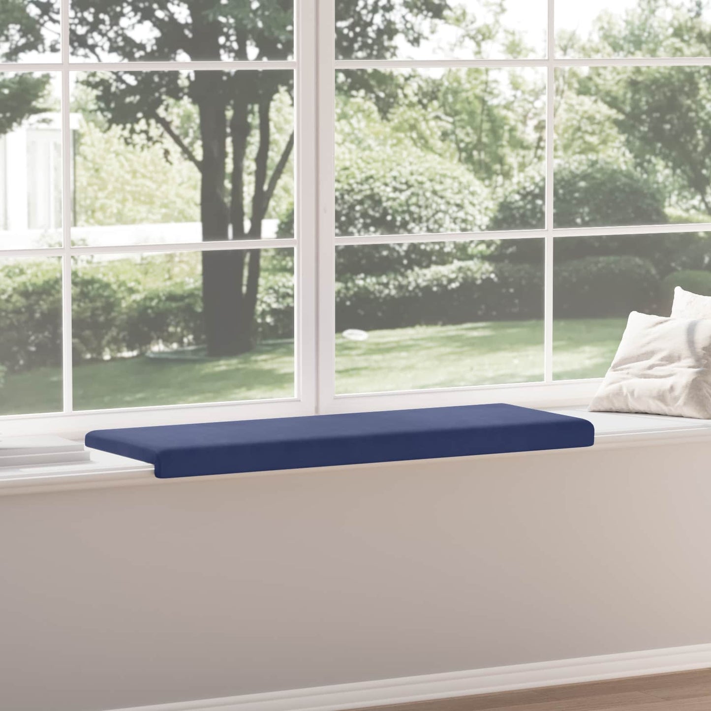 Bench Cushion Velvet Police Blue Depth 35 cm