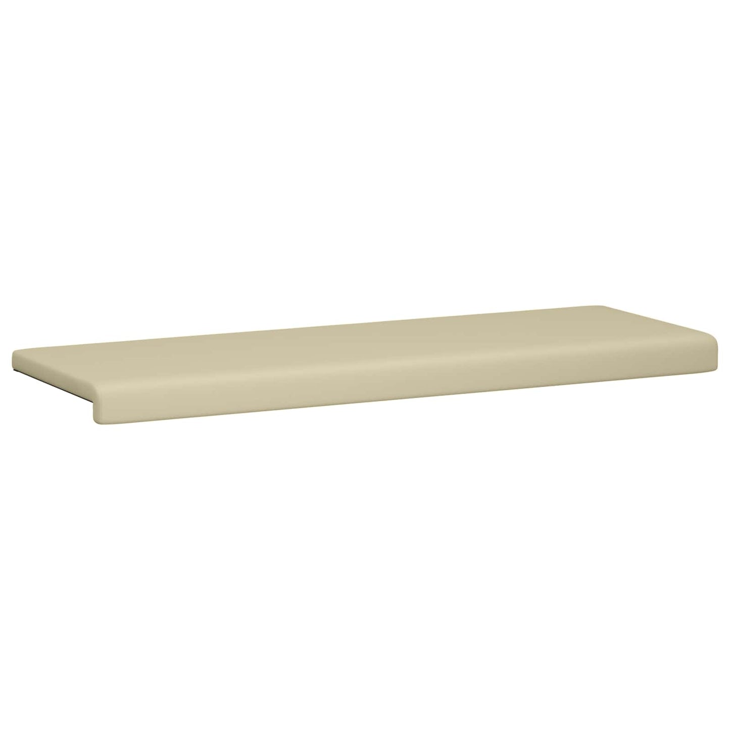 Bench Cushion Faux Leather Cream Depth 35 cm