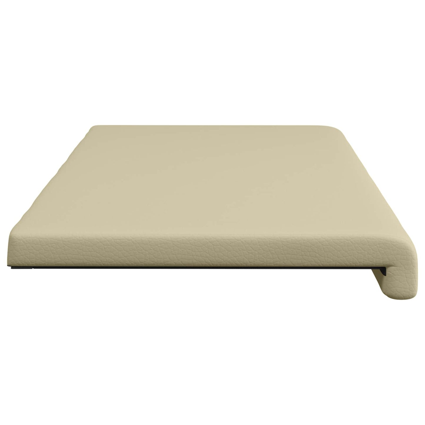 Bench Cushion Faux Leather Cream Depth 35 cm