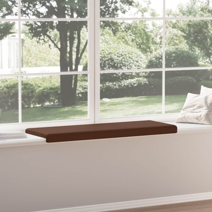 Bench Cushion Faux Leather Brown Depth 35 cm