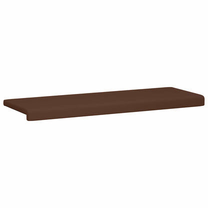 Bench Cushion Faux Leather Brown Depth 35 cm