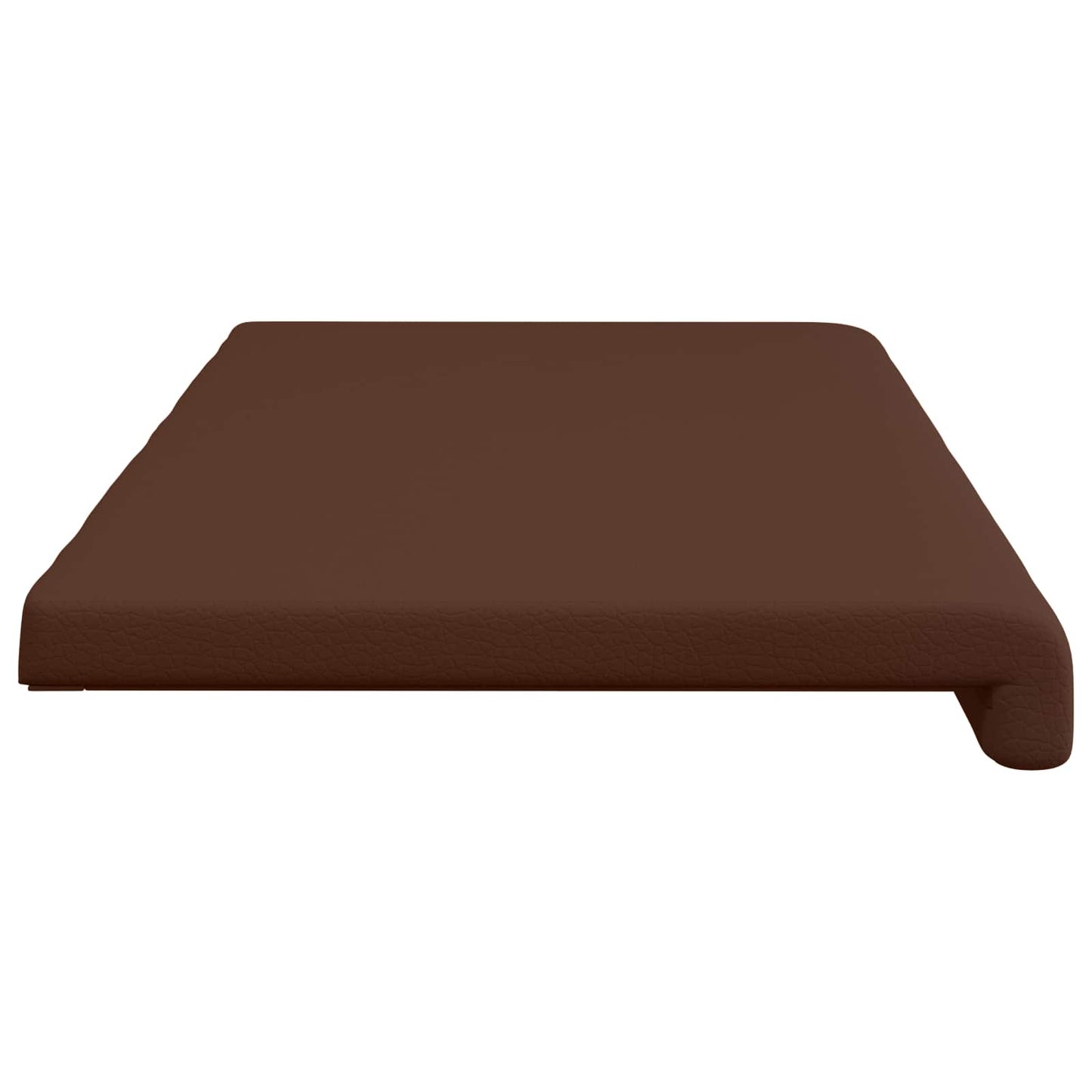 Bench Cushion Faux Leather Brown Depth 35 cm