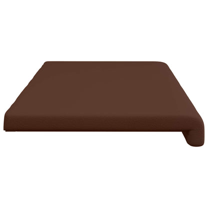 Bench Cushion Faux Leather Brown Depth 35 cm