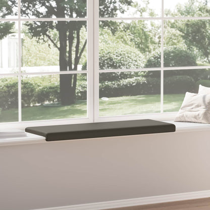 Bench Cushion Faux Leather Grey Depth 35 cm