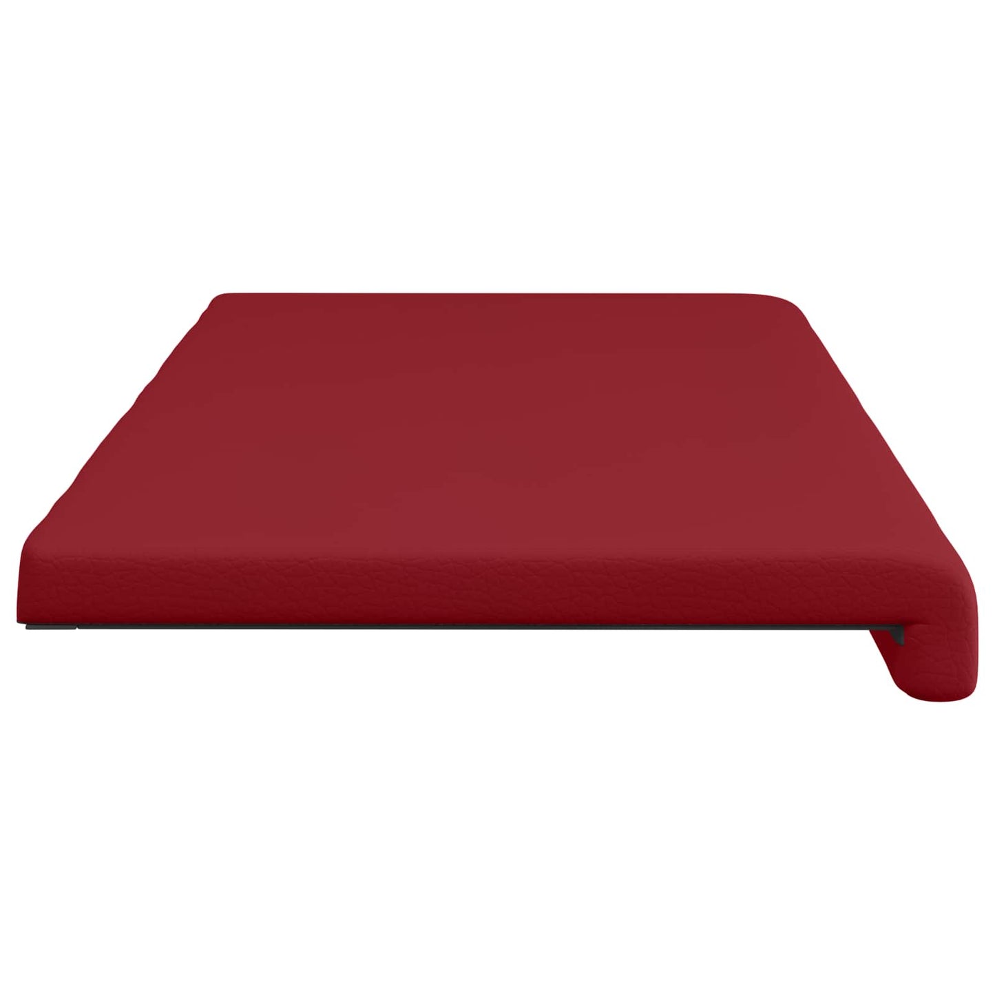 Bench Cushion Faux Leather Wine Red Depth 35 cm