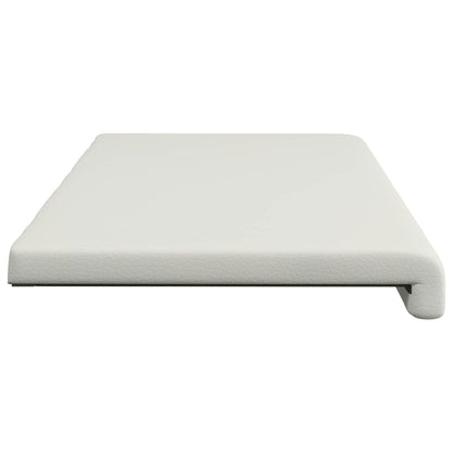 Bench Cushion Faux Leather White Depth 35 cm