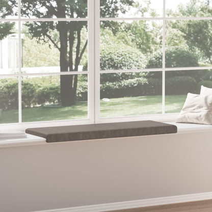 Bench Cushion Faux Leather Grey Depth 35 cm
