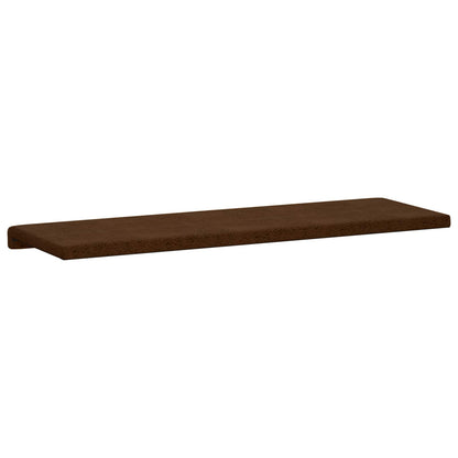 Bench Cushion Faux Suede Fabric Brown Depth 35 cm