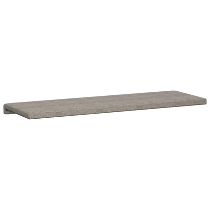 Bench Cushion Faux Suede Fabric Light Grey Depth 35 cm