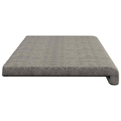 Bench Cushion Faux Suede Fabric Light Grey Depth 35 cm
