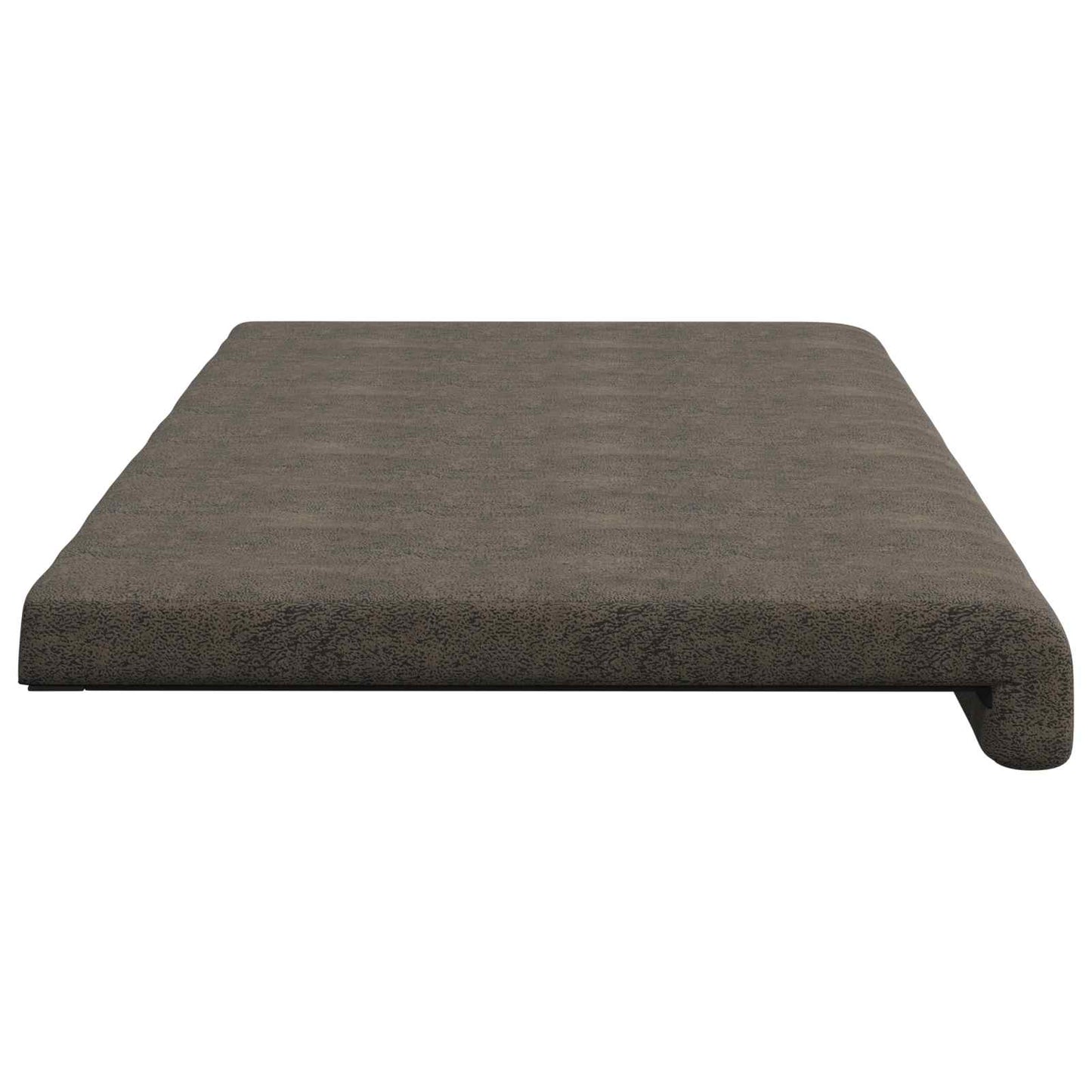 Bench Cushion Faux Suede Fabric Dark Grey Depth 35 cm