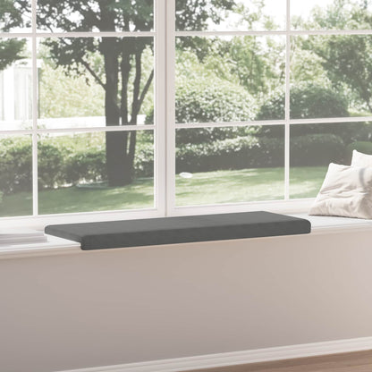 Bench Cushion Microfiber Dark Grey Depth 35 cm