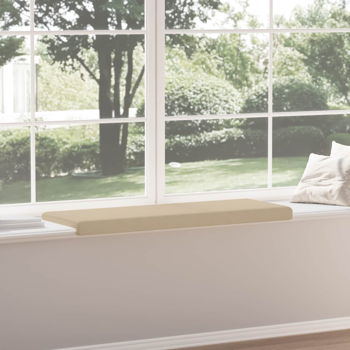 Bench Cushion Microfiber Cream Depth 35 cm