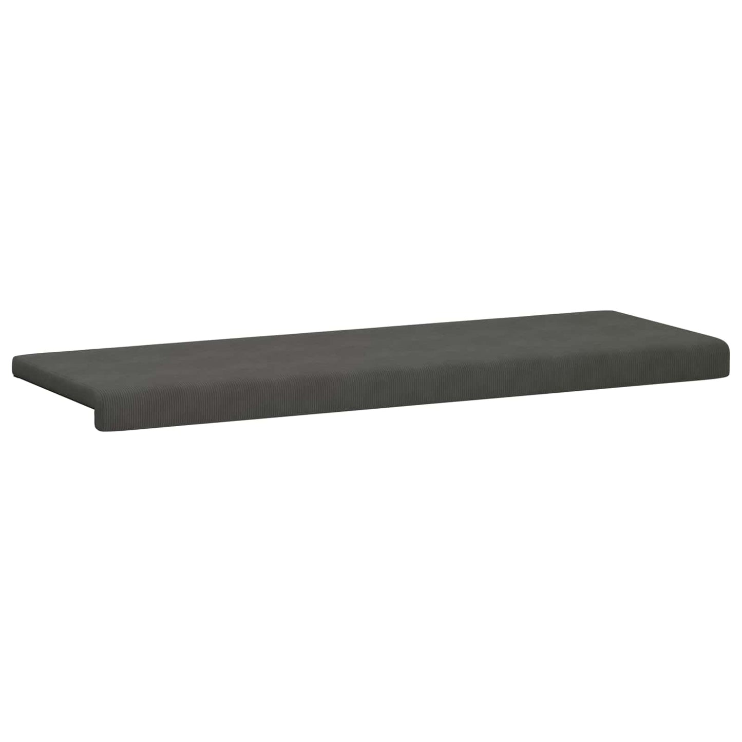 Bench Cushion Corduroy Dark Grey Depth 35 cm