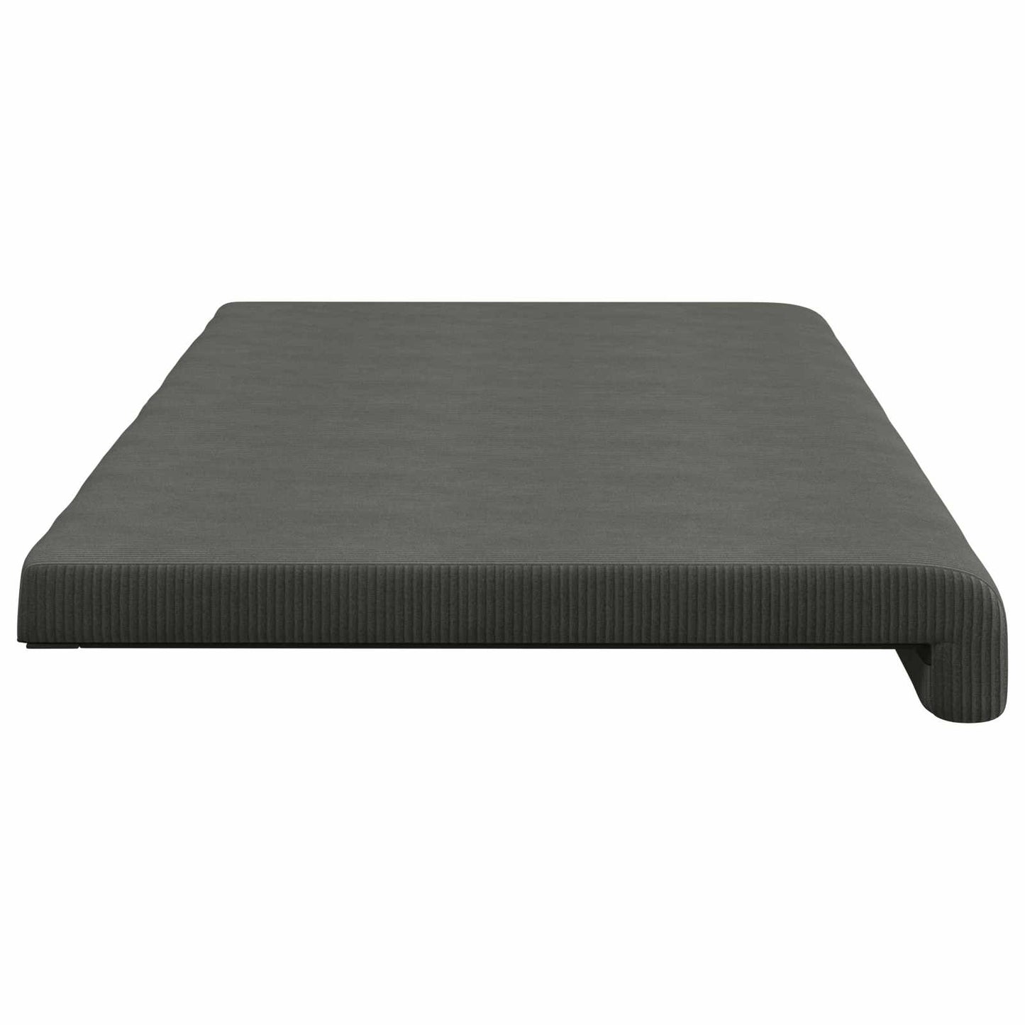 Bench Cushion Corduroy Dark Grey Depth 35 cm