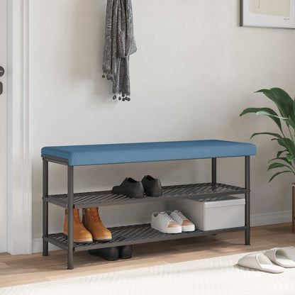Bench Cushion Corduroy Blue Depth 35 cm