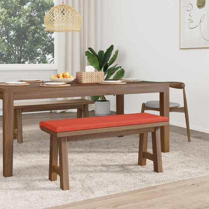 Bench Cushion Corduroy Red Orange Depth 35 cm